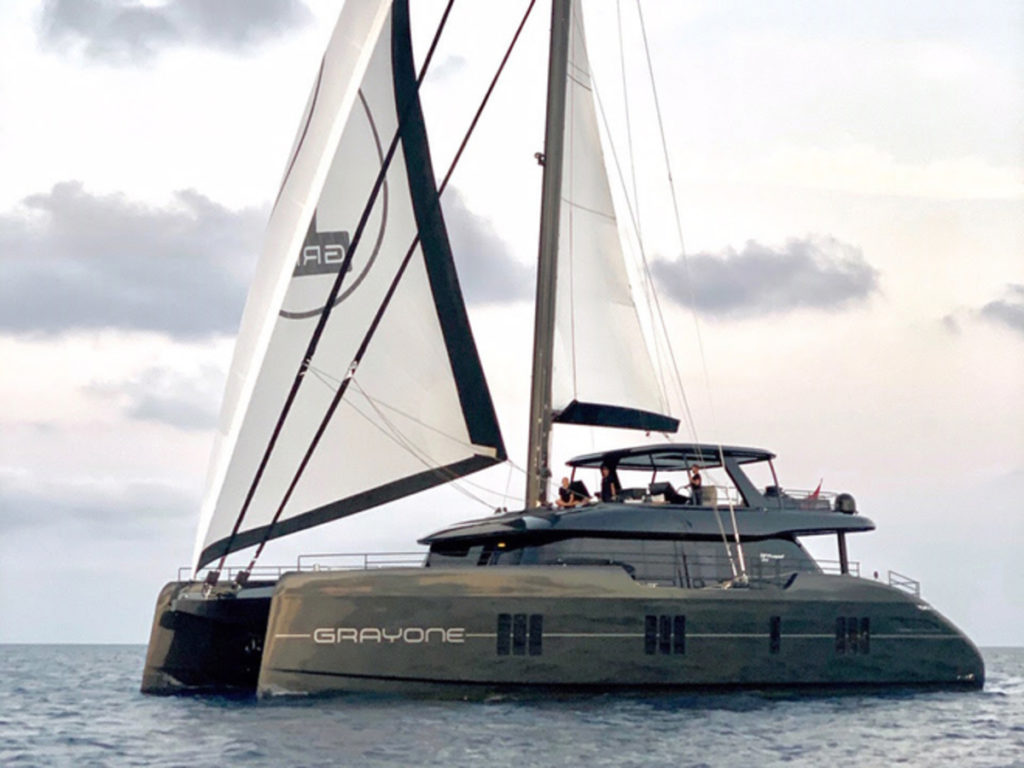 trimaran in rough seas