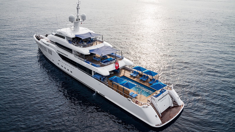 superyachts with pools