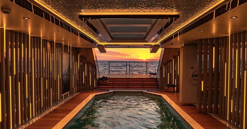 superyachts with pools