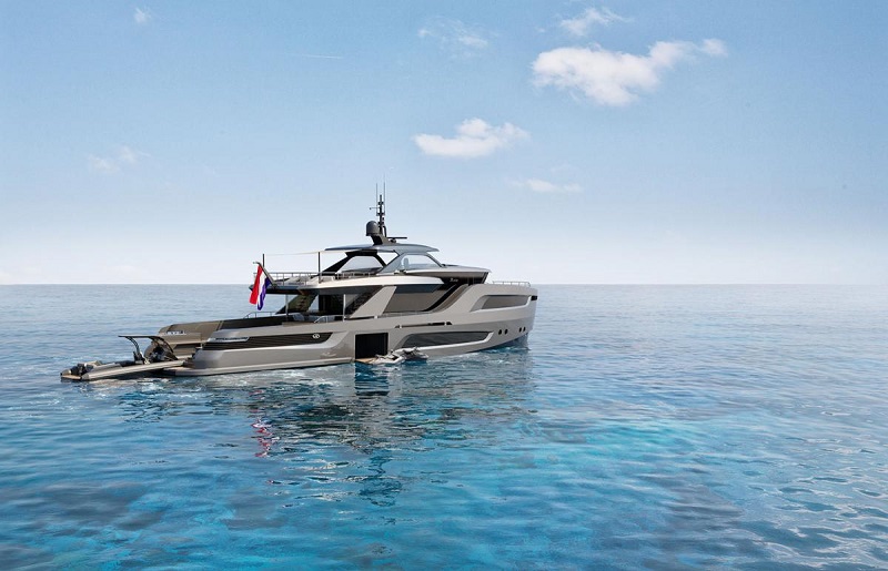 luxus yacht mit pool