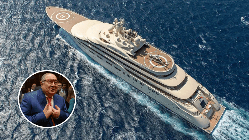 The yacht Dilbar is owned by Russian billionaire Alisher Usmanov