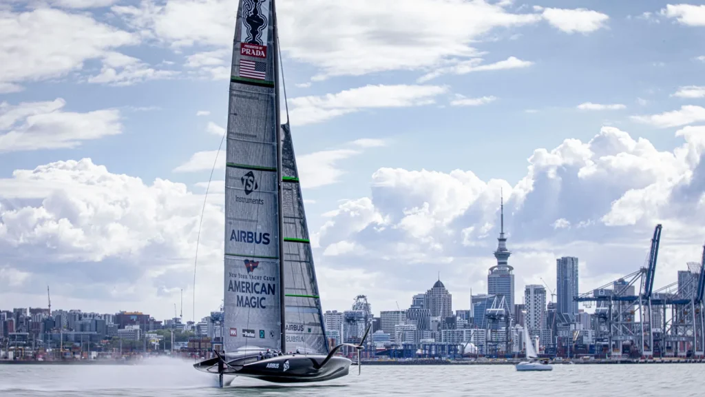 America's Cup yachts can reach speeds of up to 50 knots. Image courtesy of Will Ricketson.