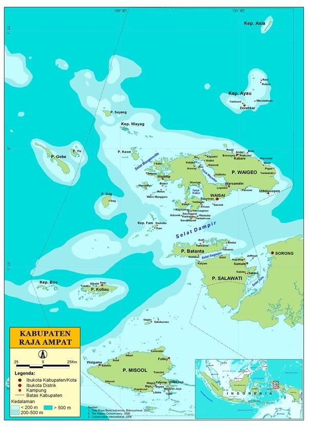 raja ampat map