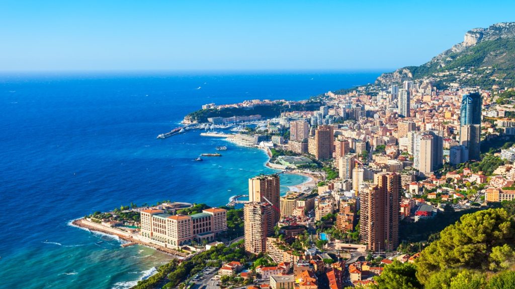 Monte,Carlo,,Monaco,Aerial,Panoramic,View.,Monaco,Is,A,Country